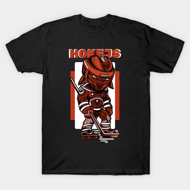 Hokejs Black T-Shirt by Penciligram